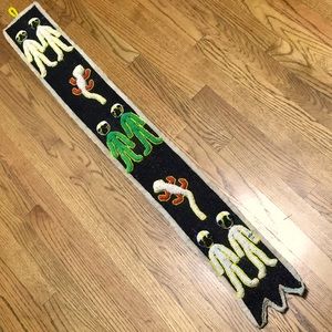 20th Century Handmade West African Glass Beaded Cowrie Shell Belt Sash